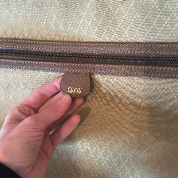 Vintage GUCCI GG Monogram Shoulder Travel Bag AUTHENTIC - Picture 8 of 9